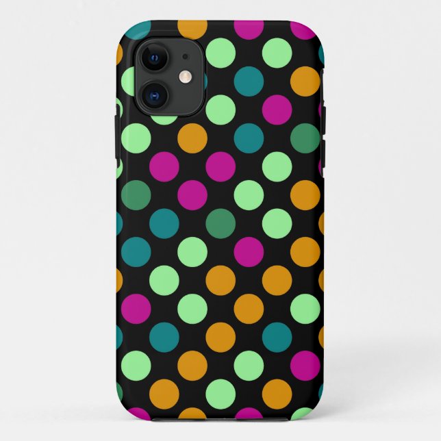 Coques Case-Mate iPhone Neon Pois | Aqua vert rose (Dos)