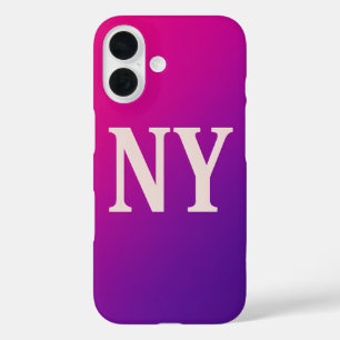 Coques iPhone 16 Neon Skyline NY - Bold & Chic