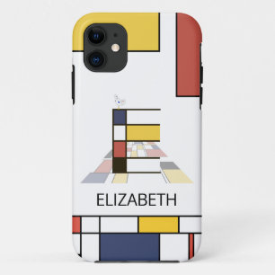 Case-Mate iPhone Case Neoplasticisme exclusif Art Monogramme. Lettre E