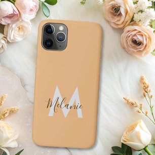 Case-Mate iPhone Case Neutre Minimaliste moderne orange monogramme