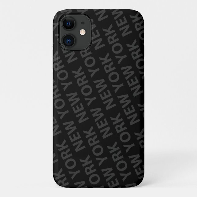 Coques Case-Mate iPhone New York Motif gris foncé (Dos)