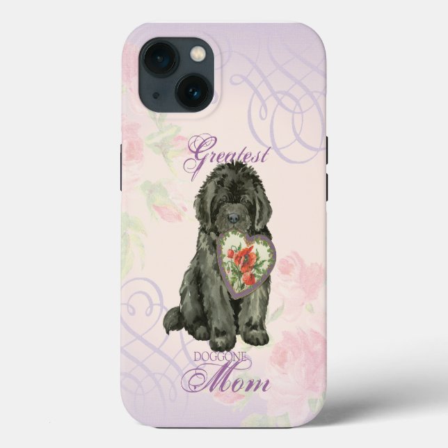 Coques Case-Mate iPhone Newfie Heart Mom (Verso)