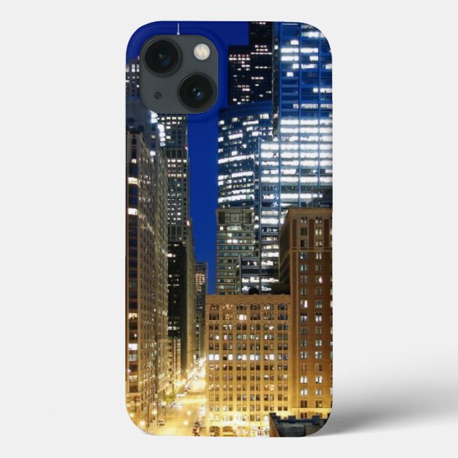 Coques Case-Mate iPhone Night view of cityscape de Chicago (Verso)