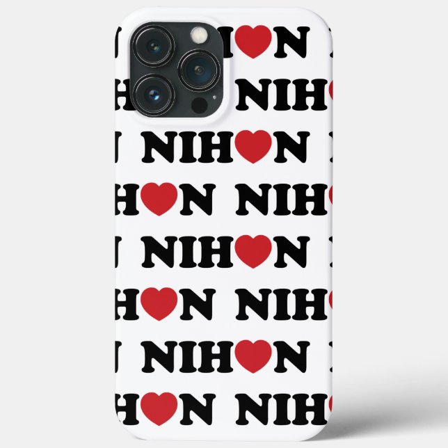 Coques Case-Mate iPhone Nihon Coeur d'amour (Verso)