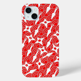Coque iPhone 15 Mini Ninja Shuriken et Kunai Design
