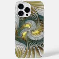 Nobly Golden Turquoise Imaginaire Fractal Art