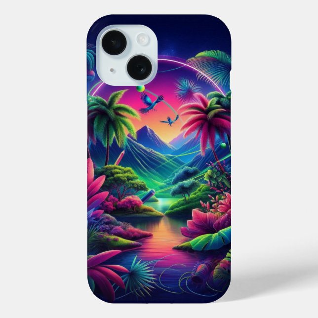 Coques Case-Mate iPhone "Nocturnal Tropical Paradise" (Verso)