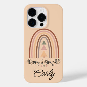 Coque Pour iPhone 14 Pro Noël Boho Beige