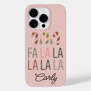 Coque Pour iPhone 14 Pro Noël Boho rose