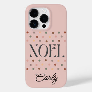 Coque Pour iPhone 14 Pro Noël Boho Rose