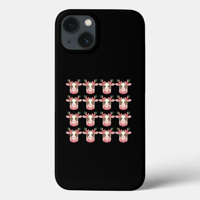Coques Case-Mate iPhone Noël Coquette vache Highland Ouest Noël (Verso)