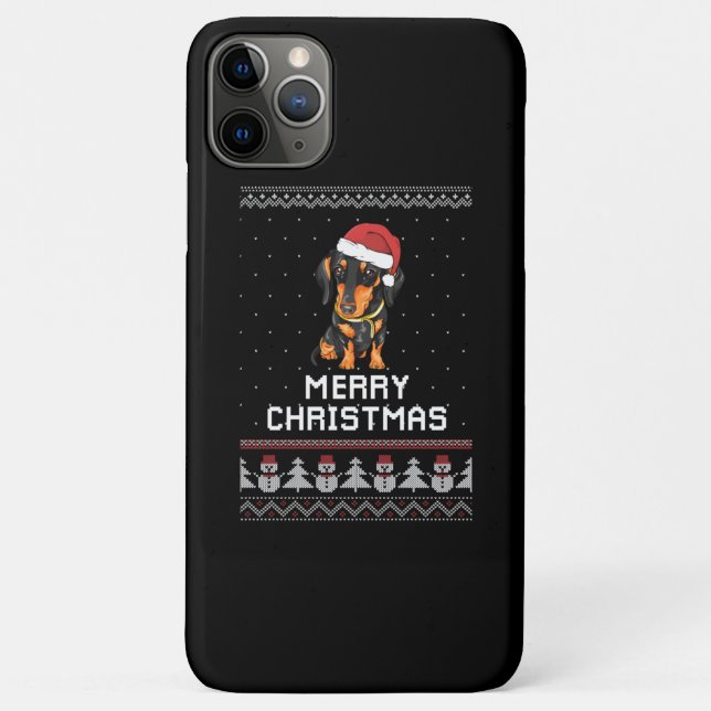 Coques Case-Mate iPhone Noël Dachshund (Dos)