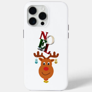 Coque iPhone 15 Pro Max Noel Deer Bells Bauble Rudolf Snowflakes Noël