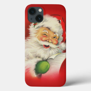 iPhone 13 Coque Noël du Père Noël vintage