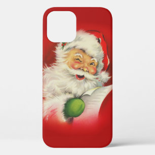 Coque iPhone 12 Noël du Père Noël vintage