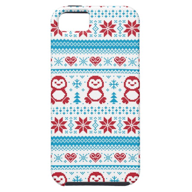 Coques Case-Mate iPhone Noël et l'hiver ont tricoté le motif (Dos)