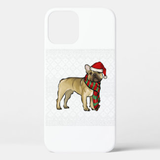 Case-Mate iPhone Case Noël Français Chien à dos de taureau Père Noël Cas