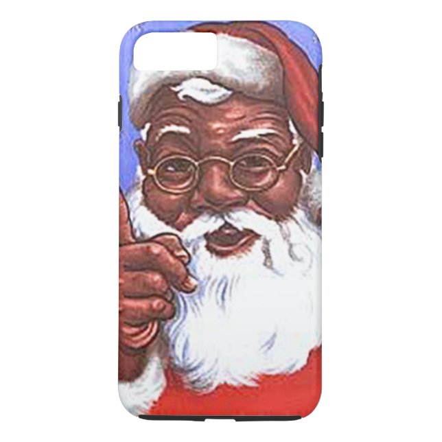 Coques Case-Mate iPhone Noël noir du père noël d'Afro-américain (Dos)