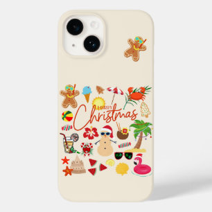 Coque Pour iPhone 14 Noël tropical