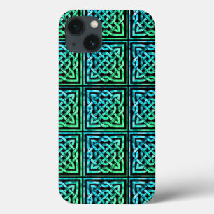 Etui iPhone Case-Mate Noeud celtique - Carré bleu vert