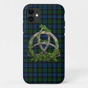 Coque Case-Mate Pour iPhone Noeud de trinité et tartan celtiques de militaires