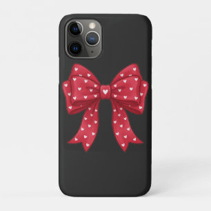 Case-Mate iPhone Case Nœud rouge élégant minimaliste coquette avec cœurs