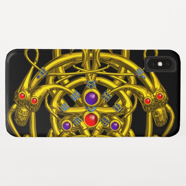 COQUES Case-Mate iPhone NOEUDS CELTIQUES D'OR AVEC DRAGONS DOUCES (Dos (Horizontal))