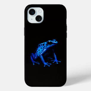Coque iPhone 15 Mini Noir 4 Luxe, grenouille tropicale électrique