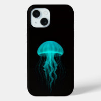 Noir 4 Luxe iPhone 15 Mate, Méduse Verte