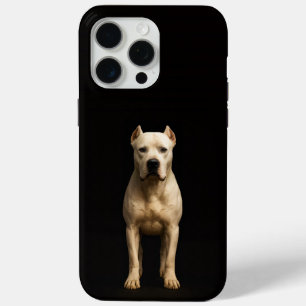 Coque iPhone 15 Pro Max Noir 4 Luxe iPhone 15 Pro Max Dogo Argentino Gras