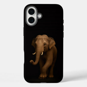 Coques iPhone 16 Plus Noir 4 Luxe iPhone 16 Plus, Éléphant d'Inde