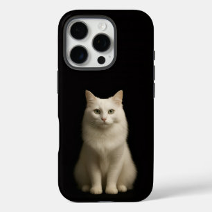 Coques iPhone 16 Pro Noir 4 Luxe iPhone 16 Pro, Chat Turc Angora