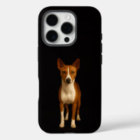Noir 4 Luxe iPhone 16 Pro, Chien Basenji Classeux