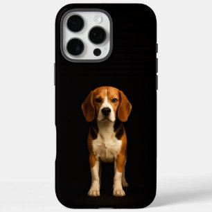Coques iPhone 16 Pro Max Noir 4 Luxe iPhone 16 Pro Max, Beagle Gentil