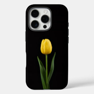 Coques iPhone 16 Pro Noir 4 Luxe iPhone 16 Pro, Tulipe Dorée