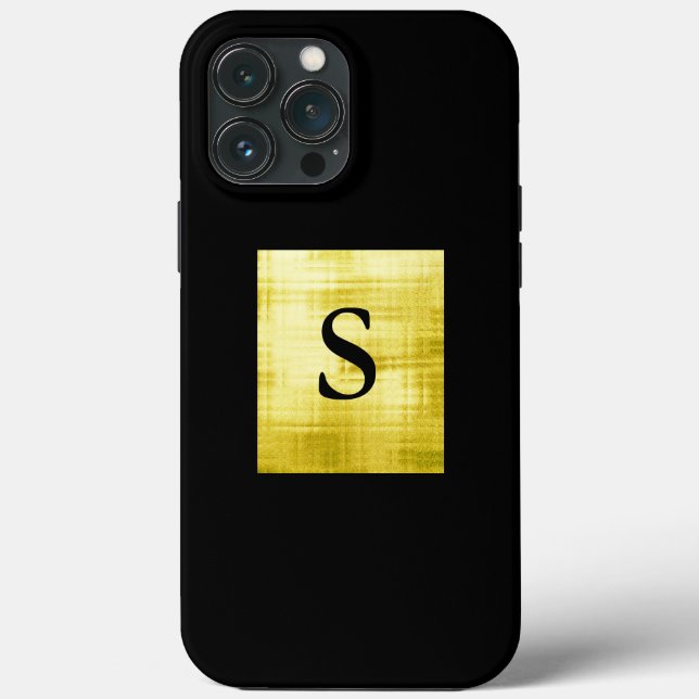 Coques Case-Mate iPhone Noir à panneaux en or II (Verso)