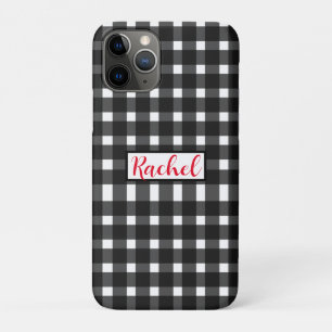 Case-Mate iPhone Case Noir blanc En vichy personnalisé