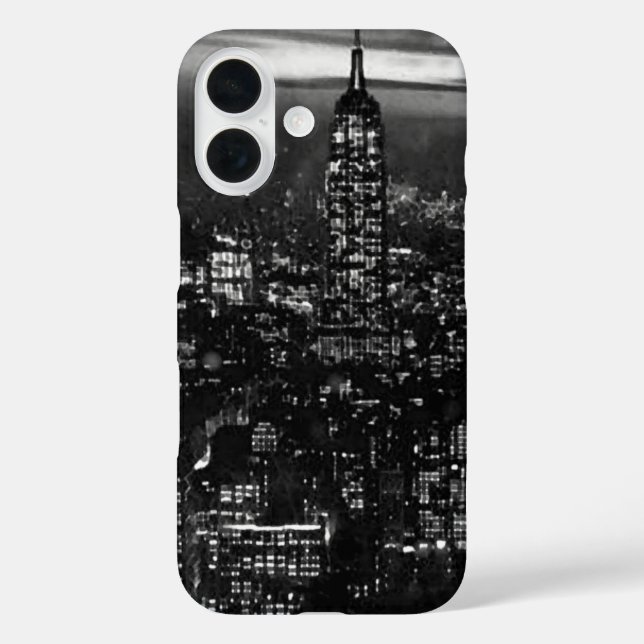 Coques Case-Mate iPhone Noir Blanc Retro New York (Verso)