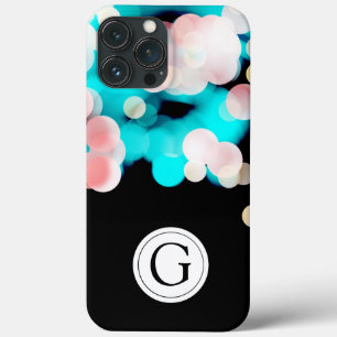 Case-Mate iPhone Case Noir Bokeh Personnalisé Monogramme Iphone