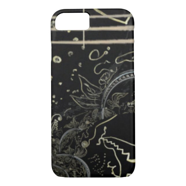 Coques Case-Mate iPhone Noir d'art Abstrait (Dos)