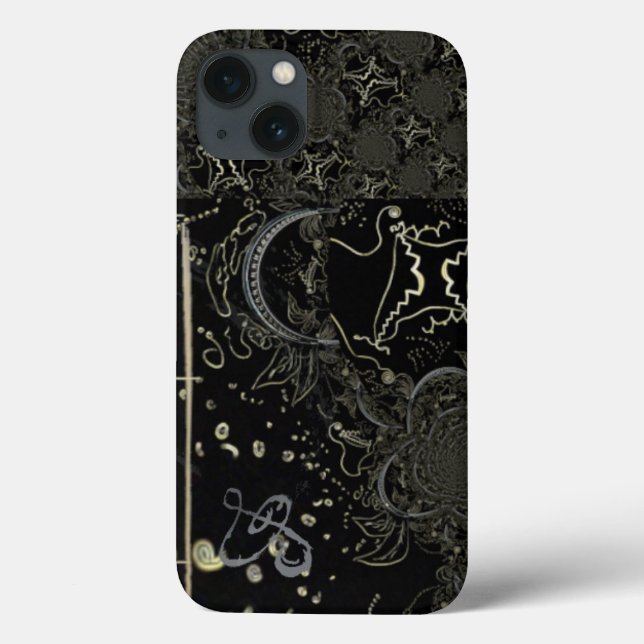Coques Case-Mate iPhone Noir d'art Abstrait (Verso)