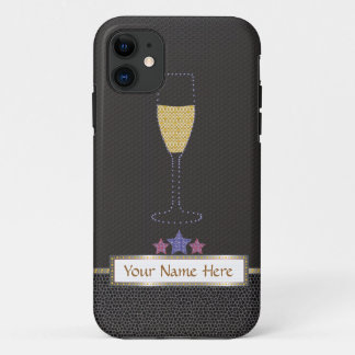 Etui iPhone Case-Mate Noir de chapiteau et de champagne "à peine là "