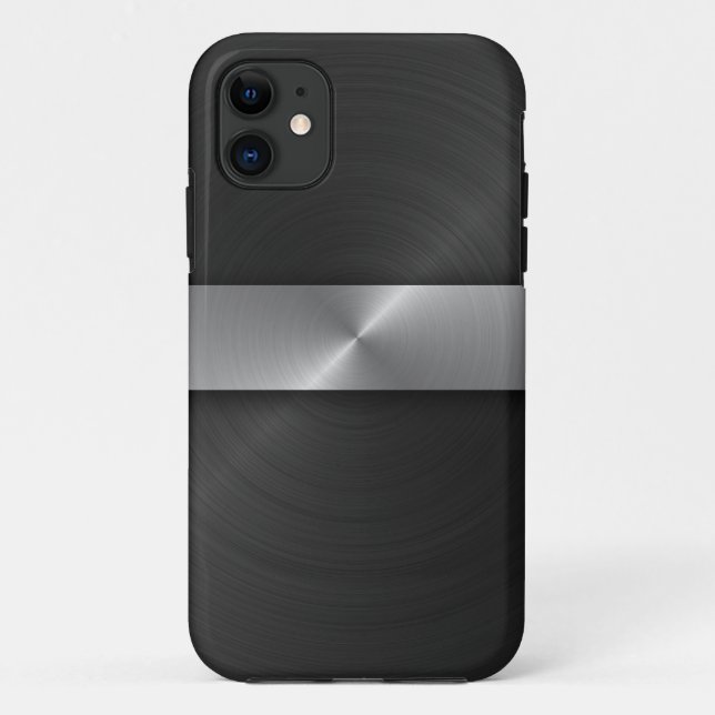 Coques Case-Mate iPhone Noir et acier (Dos)