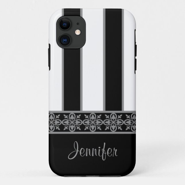 Coques Case-Mate iPhone Noir et blanc (Dos)