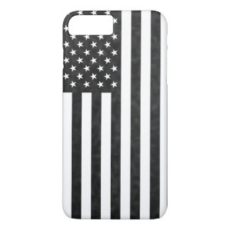 Coque iPhone 7 Plus Noir et blanc Drapeau vintage américain 7 Plu