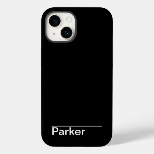 Coque Pour iPhone 14 Noir et blanc minimal classique