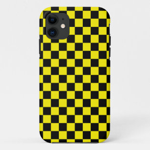 Coque Case-Mate Pour iPhone Noir et jaune Checkered