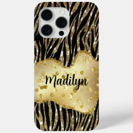 Coque iPhone 15 Pro Max Noir et or