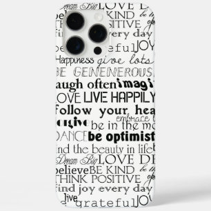 Coques iPhone 16 Pro Max Noir mots inspirants Noël