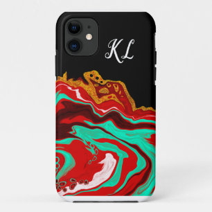 Case-Mate iPhone Case Noir, Or, Bourgogne, Marbre